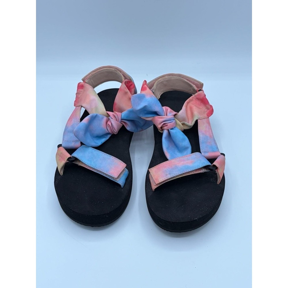 Loeffler Randall Maisie Tie-Dye Bow Platform Sandals